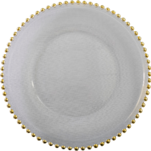 SOTTOPIATTO  VETRO CM 33 IN ORO