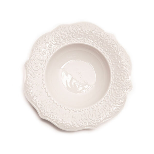PIATTO FONDO ALICE 22cm PORCELLANA BIANCA