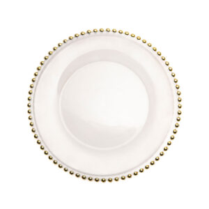 SOTTOPIATTO IN ORO CON PALLINE 33 cm