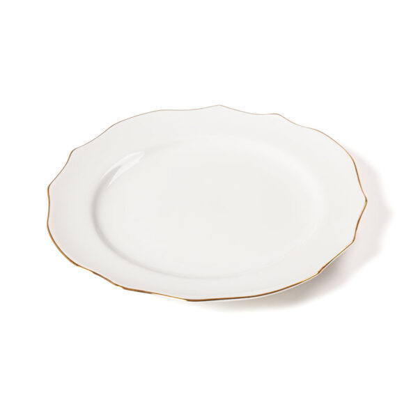 PIATTO PIANO REJNA BORDO ORO 27cm