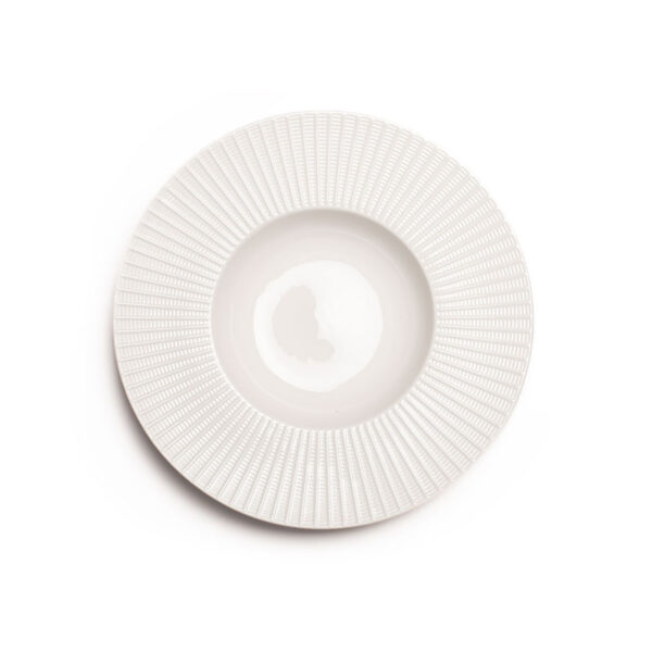 PIATTO FONDO DEGUSTAZIONE STRIPES BIANCO 28cm