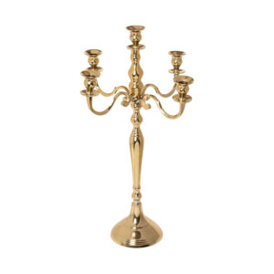 CANDELABRO IN ORO 5 FIAMME